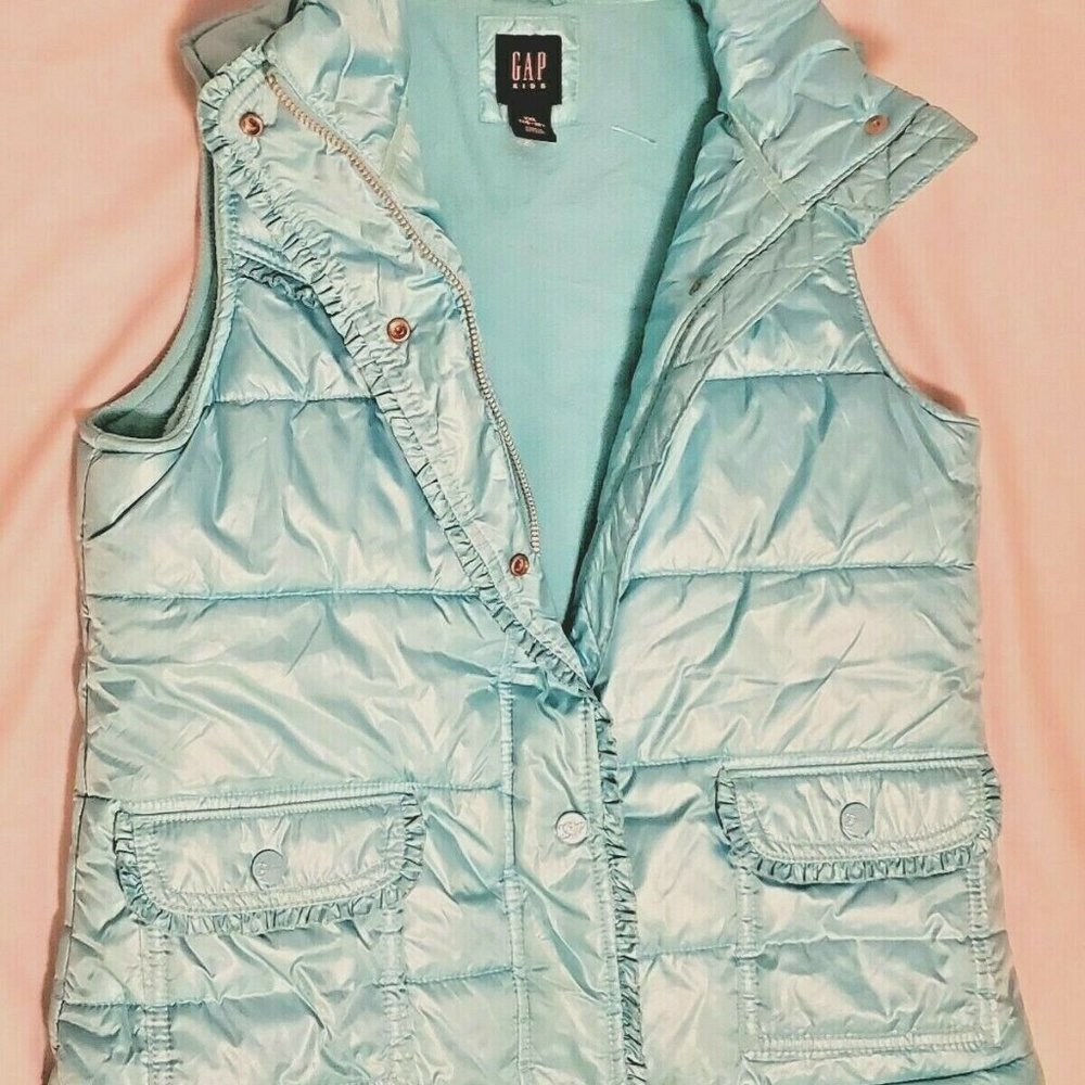 Gap Kids Blue Sz. XXL 14/16 Puffer Quilted Vest Ja